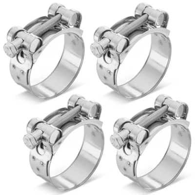 Abbildung von Poppstar 2 Stück Gelenkbolzenschellen Edelstahl Schlauchschellen Spannbereich 48 51mm, Bandbreite 22mm, W4