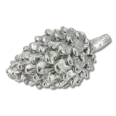Abbildung von Polyresin Tannenzapfen Silber 10 x 17cm Dekozapfen Tisch Deko Figur