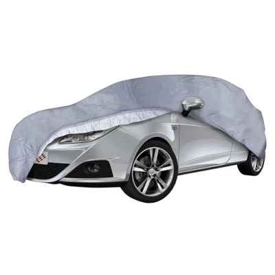 Abbildung von Walser Premium Autoplane All Weather Premium, Autogarage wetterfest, Vollgarage wasserdicht, UV Sonnenschutzplane, Autoabdeckung Größe 2