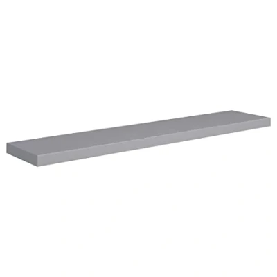 Abbildung von vidaXL Wandregal Schwebend Hängeregal Wandboard Bücherregal Regalbrett Schweberegal CD DVD Regal Wand Dekoregal Grau 120x23,5x3,8cm MDF