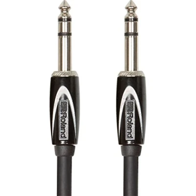 Abbildung von Roland Black Serie Stereo Verbindungskabel 6,3 mm TRS Klinkenstecker, Länge: 1,5m RCC 5 TRTR