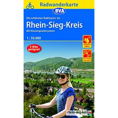 Abbildung von Radwanderkarte BVA Radwandern im Rhein Sieg Kreis 1:50.000, reiß und wetterfest, GPS Tracks Download: Mit Knotenpunktsystem (Radwanderkarte 1:50.000)