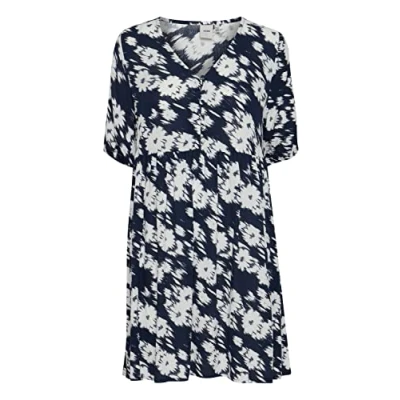 Abbildung von ICHI Ihmarrakech AOP Freizeitkleid, Damen, Größe: Large, Total eclipse
