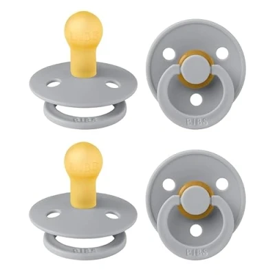 Abbildung von BIBS Colour Schnuller 4er Pack, BPA frei, Kirschform Nippel. Naturkautschuk/Latex, Hergestellt in Dänemark, Größe 1 (0 6 Monate), Cloud