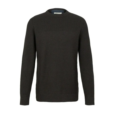 Abbildung von TOM Tailor Strickpullover, Herren, Größe: Small, Black grey melange