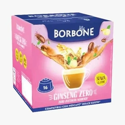 Abbildung von 64 Kaffee Kapseln borbone Kompatibel Mit Nescafe Dolce Gusto Ginseng Zero Ungezuckert, L&#039;Emporio