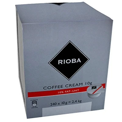 Abbildung von Rioba Coffee Cream, Kaffeesahne 10% Fett, ultrahocherhitzt, 240 Stück je 10g, 2.4 KG