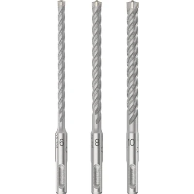 Abbildung von Bosch 3x PRO SDS plus 5X Hammerbohrer Set (für Beton, Kalk und Sandsteine, Ø 6 10 mm, Professional Zubehör Bohrhammer, Zerkleinerer)