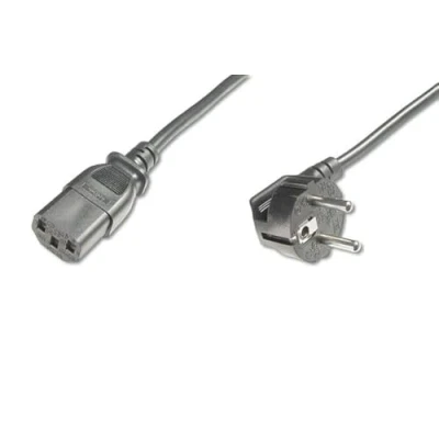 Abbildung von DIGITUS Netz Anschlusskabel 5.0 m CEE 7/7 (Typ F) 90 auf C13 Stecker / Buchse H05VV F3G 1.0 mm²