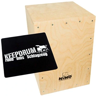 Abbildung von Meinl NINO951 MYO Cajon Bausatz für Kinder + keepdrum Sitzpad CP 01