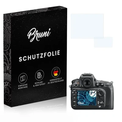 Abbildung von Bruni Schutzfolie kompatibel mit Nikon D800E Folie, glasklare Displayschutzfolie (2er Set)