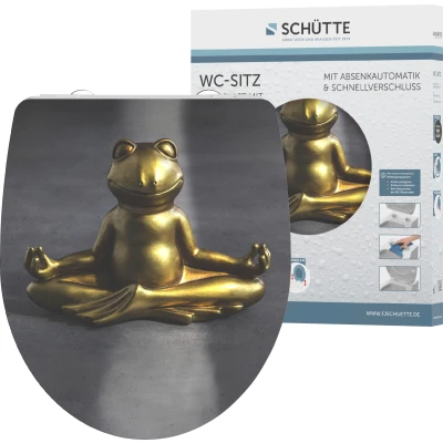 Abbildung von Schütte WC Sitz &quot;Relaxing Frog&quot;, Duroplast, mit Absenkautomatik und Schnellverschluss, High Gloss