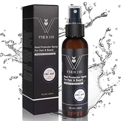 Abbildung von VIKICON Heat Protect Spray Hitzeschutzspray für glatte Bart Haare, Hitzeschutz &amp; Styling, Anti Frizz, Antistatisch, Hitzeschutz, Glanz Volumen