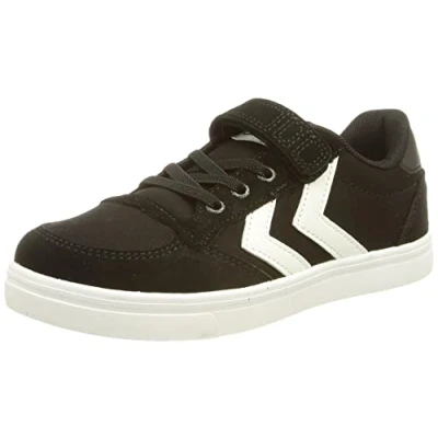 Abbildung von hummel Unisex Kinder Slimmer Stadil Low Jr Sneaker, Schwarz, 35 EU