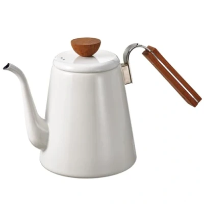 Abbildung von Hario BDK 80 W, Pod Kaffeemaschine, 0,8 l, Weiß, Edelstahl, Holz, Bona