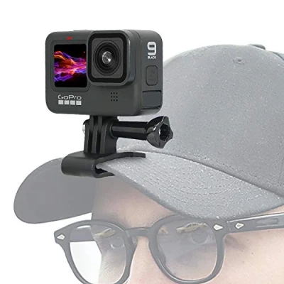 Abbildung von SUREWO Baseballmütze Cliphalterung Baseballkappenklemme Schnellspannhalterung Kompatibel mit GoPro Hero 13 12 11 10 9 8 7 6 Schwarz, DJI Osmo Action 5 Pro 4 3 2, Campark und den meisten Kameras