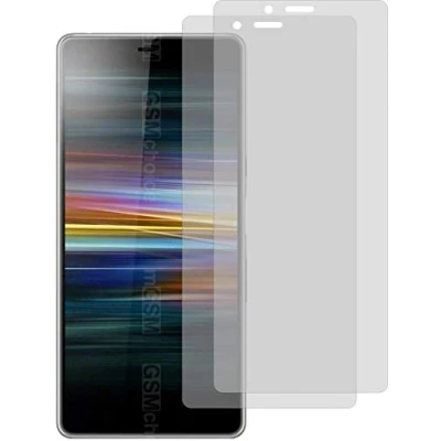 Abbildung von 4ProTec I 2X Crystal Clear klar Schutzfolie für Sony Xperia L3 Displayschutzfolie Bildschirmschutzfolie Schutzhülle Displayschutz Displayfolie Folie