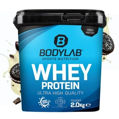 Abbildung von Bodylab24 Whey Protein Pulver, Cookies &amp; Cream, 2kg