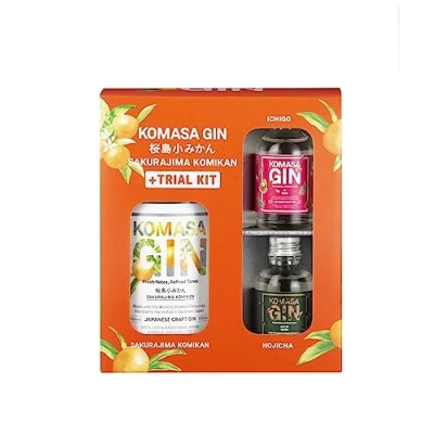 Abbildung von Komasa Gin, japanischer Geschenk Set, Trial Kit, alc. 45% vol., 500ml + 45ml +45ml