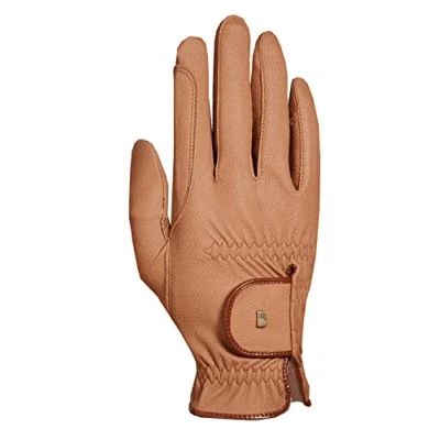 Abbildung von Roeckl Sports Reithandschuh ROECK Grip, Turnier Sommer Handschuh, Karamell 9.5