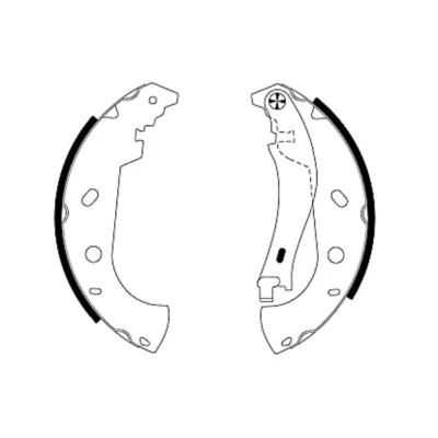 Abbildung von TEXTAR 91053100 Bremsbacken 228,6 42 mit Handbremshebel FIAT: Multipla