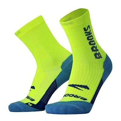 Abbildung von BROOKS 280495790 Ghost Crew Socks Unisex Adult Neon Yellow/BR Größe 30