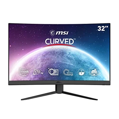 Abbildung von MSI Optix G32C4 E2 Curved Gaming LED Monitor (80 cm/32 &quot;, 1920 x 1080 px, Full HD, 1 ms Reaktionszeit, 170 Hz, VA LED, 3 Jahre Herstellergarantie)