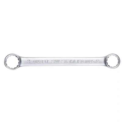 Abbildung von SW Stahl 01314L Doppelringschlüssel 21 x 23 mm flach I gerade Ausführung 12 kant Ringschraubenschlüssel Doppel Schraubenschlüssel Ringschlüssel