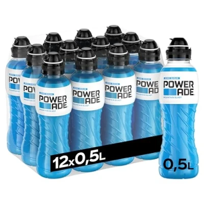 Abbildung von Powerade Sports Mountain Blast Zero, zuckerfreies Sport Getränk mit Fruchtmix Geschmack, Drink in stylischen Einweg Flaschen (12 x 500 ml)