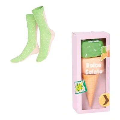 Abbildung von EAT MY SOCKS Originelle und lustige Socken Eiscreme Muster High Top Komfort Haltbarkeit Ideal für Männer Frauen Größe 36 bis 45 1 Paar