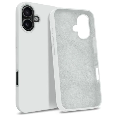 Abbildung von MyGadget Hülle für iPhone 16 Gummierte Handyhülle [ 3 Layer Struktur ] Schutzhülle mit Soft Inlay &amp; Hardcase Cover außen Weiß