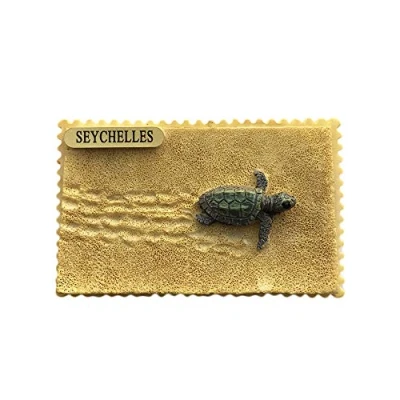 Abbildung von Seychellen 3D Strand Kühlschrank Magnet Harz Reise Souvenirs, handgemachte Home &amp; Küche Dekoration Sammlung Geschenk