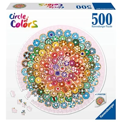 Abbildung von Ravensburger Puzzle 500 Teile rund Circle of Colors Donuts 17346, Puzzleteile