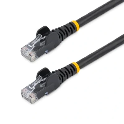 Abbildung von StarTech.com 30m Netzwerkkabel CAT6 1Gbit 650MHz 100W POE RJ45 U/UTP Snagless LAN Patch Kabel mit Knickschutz Grau, Fluke Geprüft, 24AWG, TIA/UL, Internet/Ethernet (N6PATCH100BK)