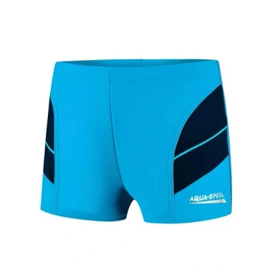 Abbildung von Aqua Speed Enge Badehose für Jungs + gratis eBook Boxer Schwimmhose Jungen Kids Swimwear UV Badebekleidung 24. Blau Navy Gr. 110 Andy