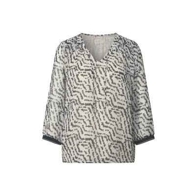 Abbildung von STREET ONE Damen A345631 Chiffon Tunika mit Raffung, Moonstone Sand, 42
