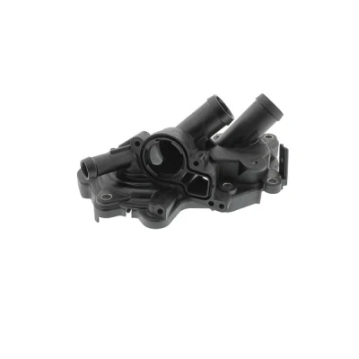 Abbildung von TOPRAN 638 758 Thermostatgehäuse mit Dichtungen ohne Thermostat SEAT: Toledo 4 Schrägheck, Leon III ST, SKODA: Octavia 3 Combi, Rapid Spaceback