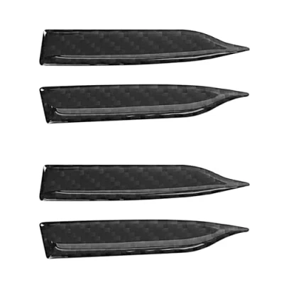 Abbildung von SG Store 4 Stück Auto Rückspiegel Schutzfolie Anti Kollisions Kratzstreifen 8,7 x 1,44 cm Kohlefaser Schutzaufkleber Dekoration Aufkleber