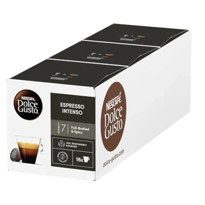 Abbildung von NESCAFÉ DOLCE GUSTO Espresso Intenso Kaffeekapseln 3er Pack (3 x 16 Portionen)