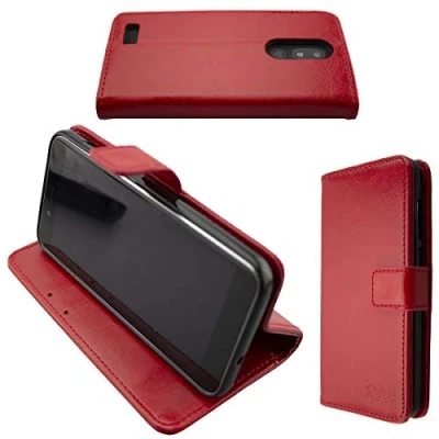 Abbildung von caseroxx Handy Hülle Tasche kompatibel mit Emporia Smart 3 Mini Bookstyle Case Wallet in rot