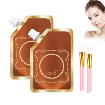 Abbildung von 2024 New Anti Blemish &amp; Aging Wrinkle Tear off Mask,Juelreou 𝐅𝐫𝐞𝐜𝐤𝐥𝐞 𝐑𝐞𝐦𝐨𝐯𝐚𝐥 Mask,Beautykomi Skin Rejuvenation Mask Sleep Facial Mask,Peel Mask,Cleans Pores (2PCS)