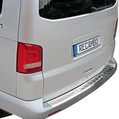 Abbildung von Ladekantenschutz Edelstahl CHROM kompatibel für VW T6 TRANSPORTER, CARAVELLE, MULTIVAN premium Qualität von RECAMBO