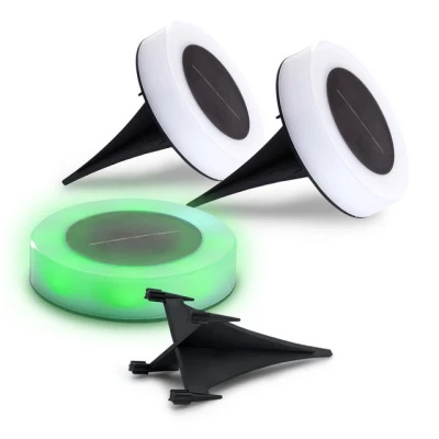 Abbildung von Spetebo LED Solarleuchte 2in1 Solar Schwimmlicht und Bodenleuchte 3er Set, Farbwechsel, fest integriert, Garten Deko Beleuchtung mit Farbwechsel