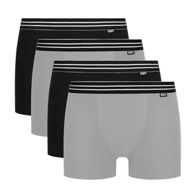 Abbildung von DIM ECO 4 PACK Panties, Herren, Größe: 7, Noir/gris