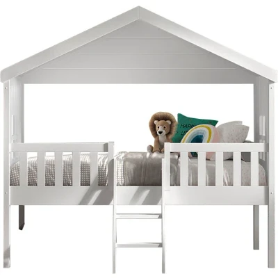 Abbildung von Vipack Hausbett &quot;Hausbett&quot;, (Made in Europe), inkl. Rolllattenrost und Leiter, wahlweise mit Rutsche