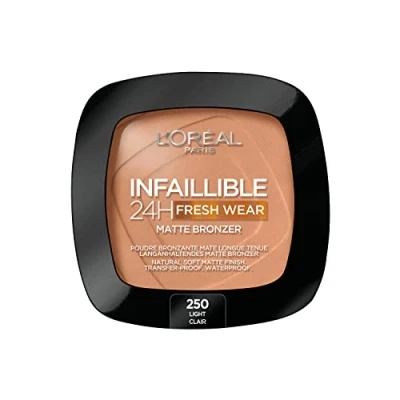 Abbildung von L&#039;Oréal Paris Infallible 24H Longwear Soft Matte Bronzer 90ml (Various Shades) 250 Light