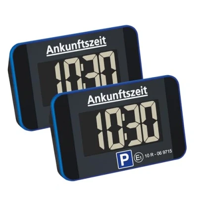 Abbildung von dnt Elektronische Parkscheibe ParkScreen mit Zulassung vom Kraftfahrt Bundesamt, DNT000022 (2er Set)