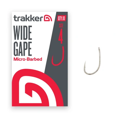 Abbildung von Trakker Wide Gape Hooks Micro Barbed Hakengrößen 4 (10 Stück) Karpfenhaken