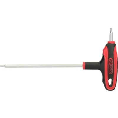 Abbildung von KS TOOLS 151.8124 E Winkelschraubendreher mit Stirnlochbohrung, Torx 208, 150 TB25